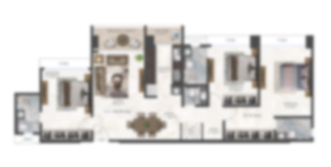 Claremont Website 3 BHK Plan Blur