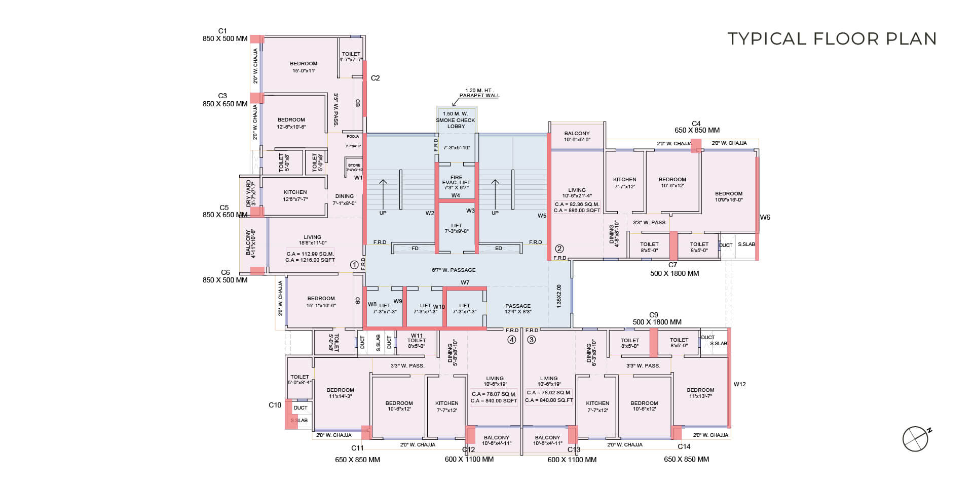 Claremont Website Typical Floor Plan